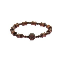 Bransoletka - dziesiątek różańca - drewno mukula - Legno