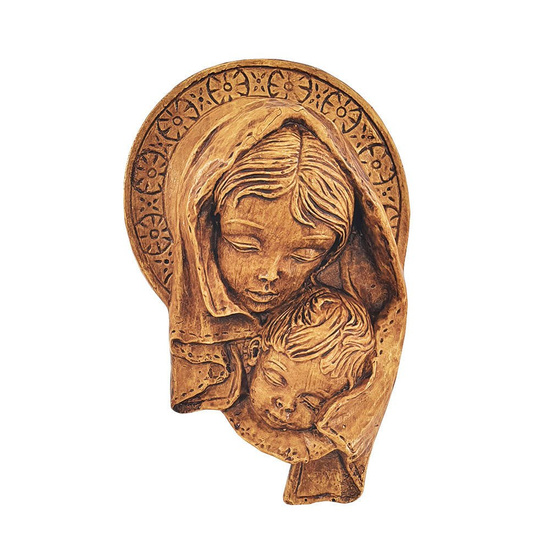 Płaskorzeźba - Madonna z Dzieciątkiem Jezus  - 17 cm