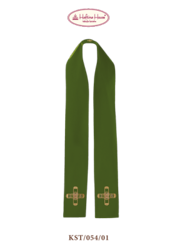 Zielona stuła haftowana z motywem eucharystycznym