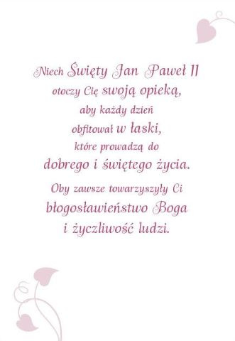 Karnet ze Świętymi 14 - św. Jan Paweł II
