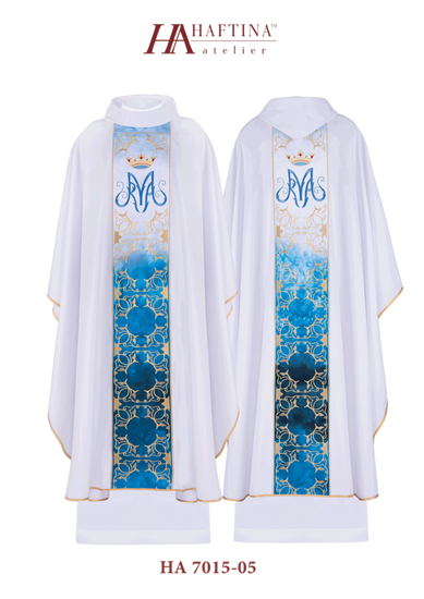 Ornat maryjny z pasem haftowanym i sublimowanym 