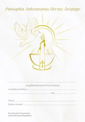 Pamiątka sakramentu Chrztu Świętego