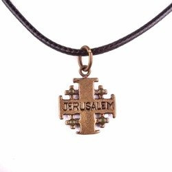 Krzyżyk Jerozolimski z mosiądzu z kapiszonami