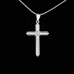 Srebrny krzyżyk prosty