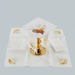 Bielizna kielichowa haftowana 100% len