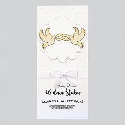 Kartka Młodej Parze w dniu Ślubu - biały