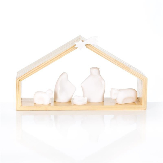 Szopka bożonarodzeniowa - Alabaster - 16,5 cm