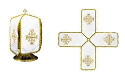 Welon na puszkę haftowany na planie krzyża