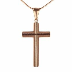 Srebrny krzyżyk prosty - pozłacany