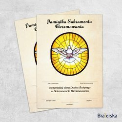 Pamiątka Sakramentu Bierzmowania A5 (komplet 10 szt.)