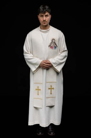 Stuła haftowana z wizerunkiem Jezusa Miłosiernego