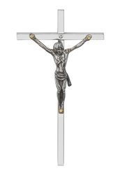 Krzyż wiszący niklowany