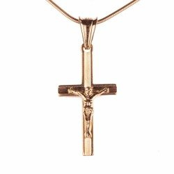 Srebrny krzyżyk - pozłacany