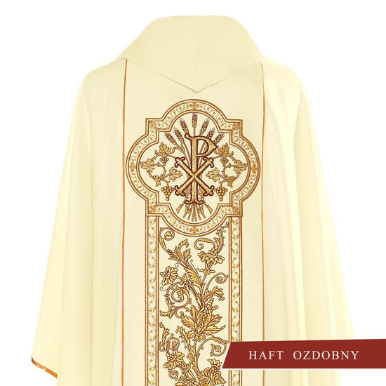 Ornat haftowany "Serce Pana Jezusa, symbol PAX "  