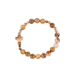 Bransoletka dziesiątka różańca Picture Jasper