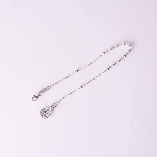 Różaniec bransoletka medalik MB z Lourdes -srebro