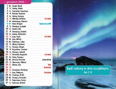 Kalendarz 2026 kieszonkowy Szczęście - pejzaż