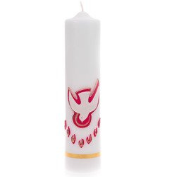 Świeca z Duchem Świętym - aplikacja - biały