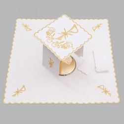 Bielizna kielichowa ołtarzowa bogato haftowana PX złoty