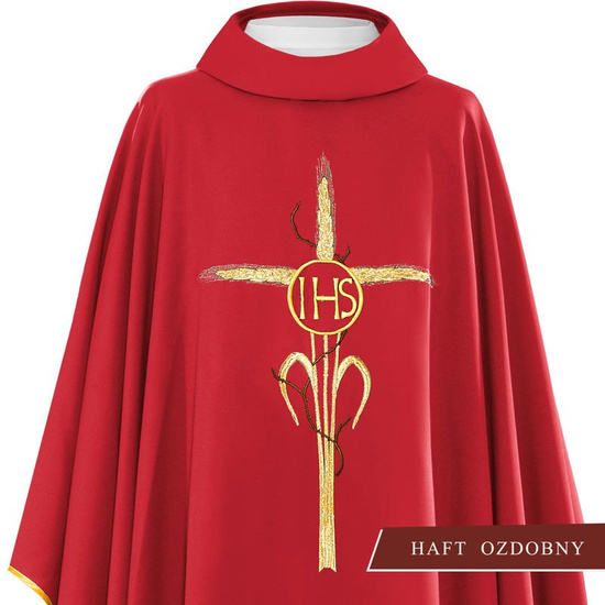 Ornat haftowany "Krzyż z symbolem IHS"