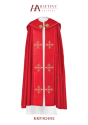 Kapa czerwona  liturgiczna haftowana