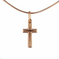 Srebrny krzyżyk - pozłacany