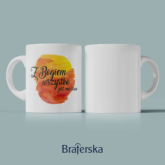 Kubek ceramiczny - Z Bogiem wszystko jest możliwe