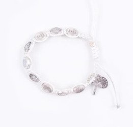 Bransoletka dziesiątka różańca - Jezus Miłosierny