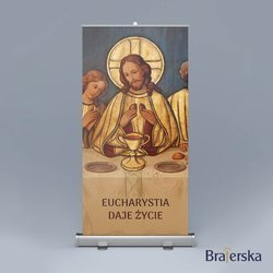 Baner roll-up Pierwsza Komunia Święta - Ostatnia Wieczerza