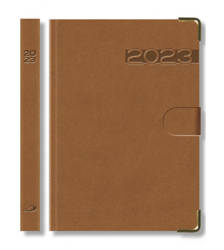 Terminarz B7 LUX z zapinką 2023 - brązowy