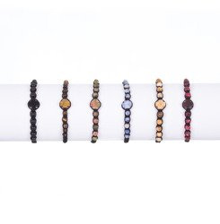 Dziesiątek różańca bransoletka z kamienia