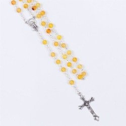 Różaniec imitacja bursztynu