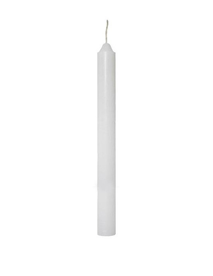 Świeca świecznikowa - 18,5 cm - biała