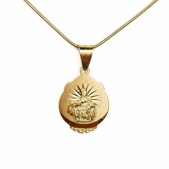 Srebrny medalik - pozłacany