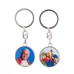 Brelok - św. Krzysztof - św. Jan Paweł II