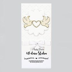 Kartka Młodej Parze w dniu Ślubu - biały