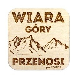 Podstawka „Wiara góry przenosi”