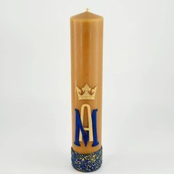 Świeca woskowa z aplikacją maryjną