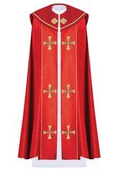 Kapa liturgiczna haftowana IHS