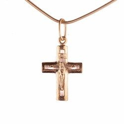 Srebrny krzyżyk - pozłacany