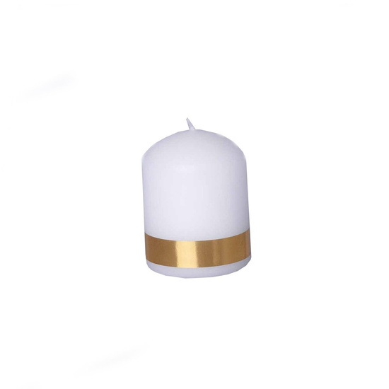 Świeca walec kolędowy - 5 cm - biały