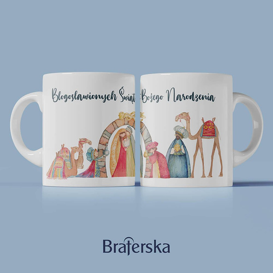 Kubek ceramiczny - Święta Rodzina i Trzej Królowie