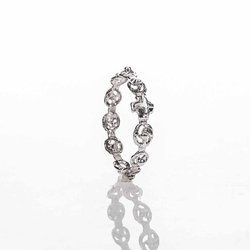 Dziesiątka różańca na palec różyczki - srebrny