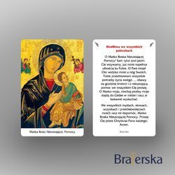 Plastikowy obrazek "Matka Boża Nieustającej Pomocy"