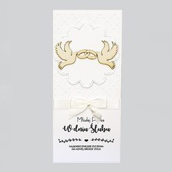 Kartka Młodej Parze w dniu Ślubu - ecru