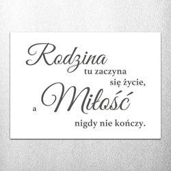 Plakat - Rodzina Miłość
