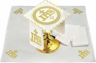 Bielizna kielichowa haftowana IHS