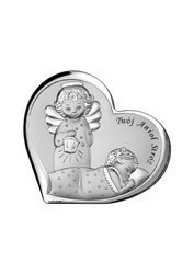 Srebrny obrazek Twój Anioł Stróż w "sercu"