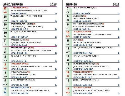 Kalendarz 2025 - biblijny