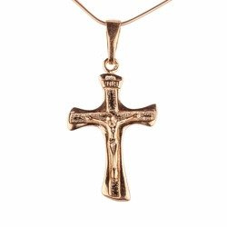 Srebrny krzyżyk - pozłacany